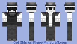Grayscale Grunt Minecraft Skin
