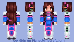 Dva 1 ,  Bad Guys 0! ( Including Black Watch Genji ) Minecraft Skin