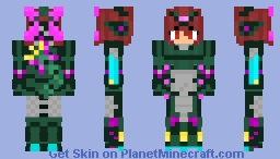 Aizawa Tomo cosplay Dinomorfia Minecraft Skin