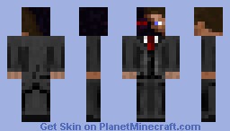 Enderman Steve In Suit Minecraft Skin