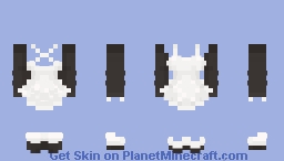 Frilly White Dress And Cardigan Base Minecraft Skin