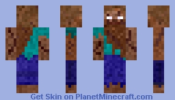 Minecraft Steve (Burned and Old aged Man) Minecraft Skin