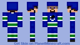 Vancouver Canucks Home Uniform Minecraft Skin