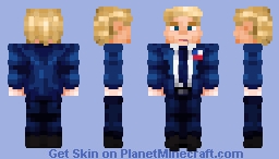 Donald Trump (blue outfit) (blue tie) Minecraft Skin