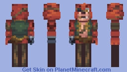 FNaF: SOTM / Secret of the mimic - First mate Foxy / Puppet Foxy Minecraft Skin