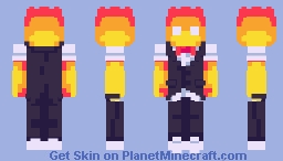 Flame Red Minecraft Skin