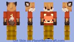 🦊 Andrew the Fox | Cozy Autumn Fox Skin Minecraft Skin