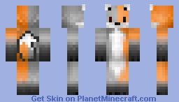 Fox Half Black White Minecraft Skin