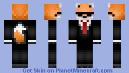 Fox Oficial de terno e oculos escuros Minecraft Skin