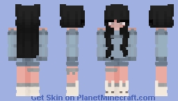 Light Blue Girl Minecraft Skin