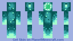 Glow Squid Man Minecraft Skin
