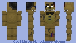 Withered Golden Freddy (EYES) - Five Nights At Freddy's 2 Minecraft Skin