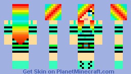 pretty rainbow girl fixed Minecraft Skin