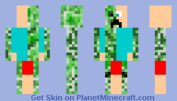 Human or Creeper Minecraft Skin