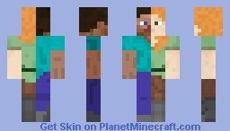 Half Steve, Half Alex Minecraft Skin