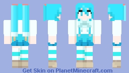Ice Cream Hatsune Miku [Melt Ice Cream] Minecraft Skin