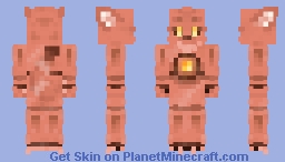 Copper Golem Fennec Fox Minecraft Skin