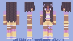 Purple Coquette girl Minecraft Skin