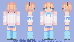 Light Blue Coquette Girl Minecraft Skin