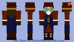 Elizabeth Morrison (Steampunker) Autumn Attire (Goggles on) Minecraft Skin