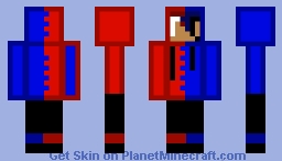 half colors Minecraft Skin
