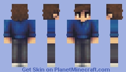 casual modern blue guy Minecraft Skin