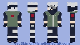 • Kakashi Hatake | Konohagakure: Instrutor da Academia Ninja | Naruto: Clássico Minecraft Skin