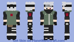 • Kakashi Hatake | Konohagakure: Jōnin Sensei | Dōjutsu Ativo: Sharingan | Naruto: Shippūden Minecraft Skin
