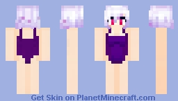Kawaii Purple Anime Girl Minecraft Skin