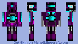 Purple Alien Robot Minecraft Skin