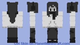 Achromatic girl Minecraft Skin