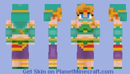 Fem Link, Gerudo Vai Outfit, Legend of Zelda Minecraft Skin