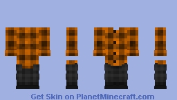 Lumberjack Shirt Orange Outfit 4PX Minecraft Skin