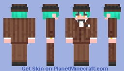 Coolment Brown Mafia Suit | Yandere High School [Recreation] Minecraft Skin