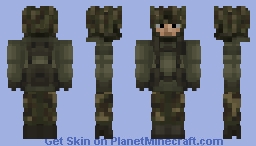 ~ Larp ~ | M81 Woodland Camo - Manchu Hair Scrim | Var.2 Minecraft Skin