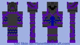 Dark grey and purple knight skin Minecraft Skin