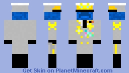Commander of the First Imperial Elite Fleet of the Great Monster Empire | Blue Warden | Navy Admiral Voidanchorgrim Minecraft Skin