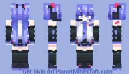 Midnight Miku Minecraft Skin