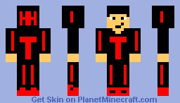 Dude in Red and Black Minecraft Skin