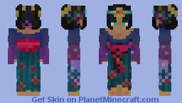 Scheherazade - Gilding the Lily Kimono Version - Fate Grand Order Minecraft Skin
