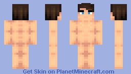 OB - Basic White Male Skin Base w/ Brown Hair Minecraft Skin