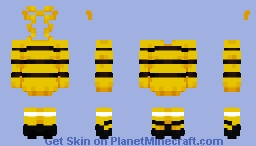 OB - Bee Fit w/ Hair Bow & Socks Minecraft Skin