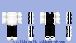 OB - Black And White w/ Black And White Stripes Minecraft Skin