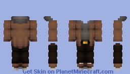 OB - Brown & Gray Coat & Hooded Fit w/ Brown Pants Minecraft Skin