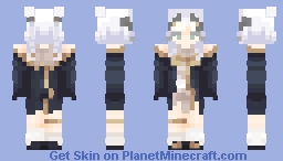 Horned Ancient Mage | White Hair Minecraft Skin