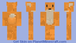 orange fox furry Minecraft Skin