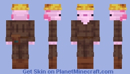 Axolotl Villager Farmer Minecraft Skin