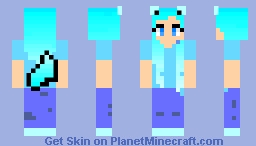 Ice Wolf Girl Minecraft Skin