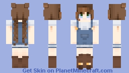 girl in overalls Minecraft Skin
