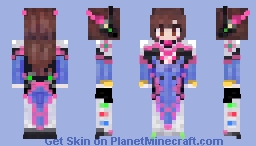 D.va ow Minecraft Skin